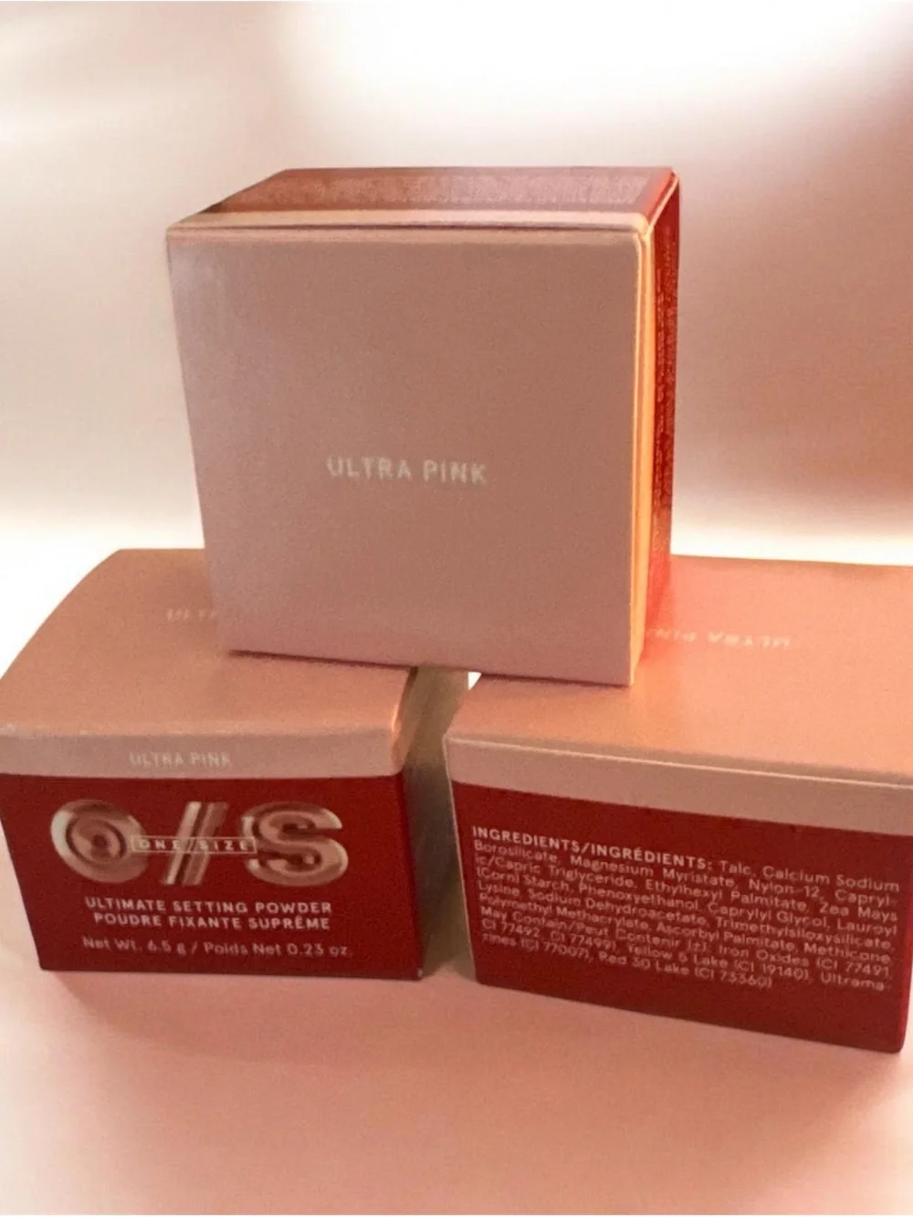 ONE/SIZE Ultra Pink Setting Powder — Pink & Red Compact